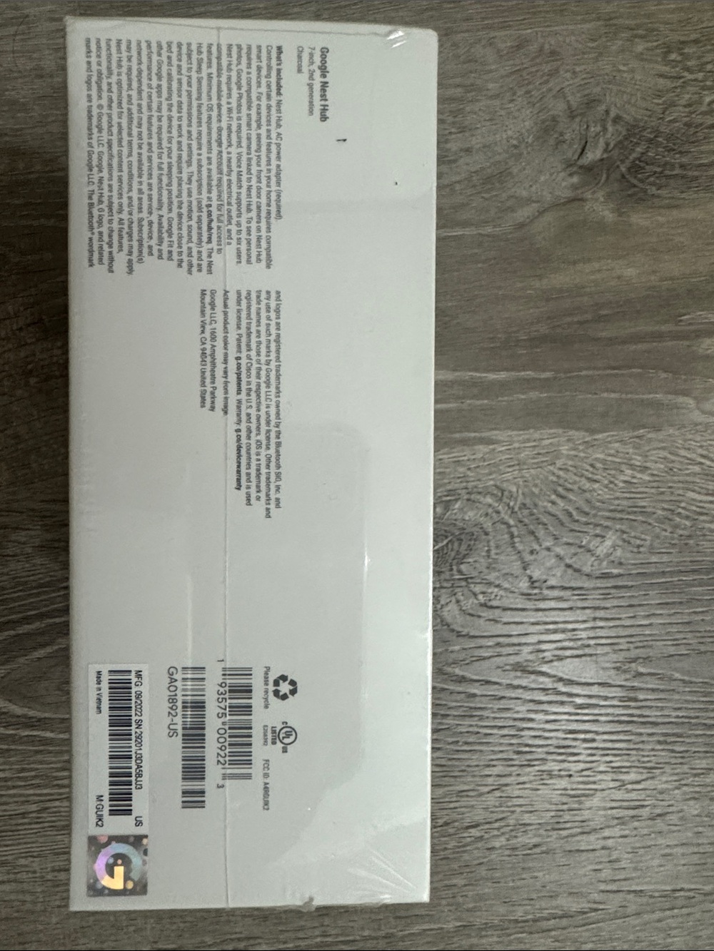 Google Nest Hub 2nd Gen 7” Smart Display – BRAND NEW FACTORY SEALED - Picture 4 of 4
